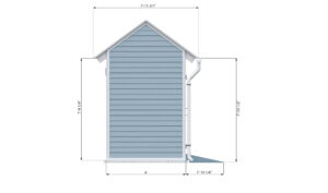 6x10 gable garden shed right side preview