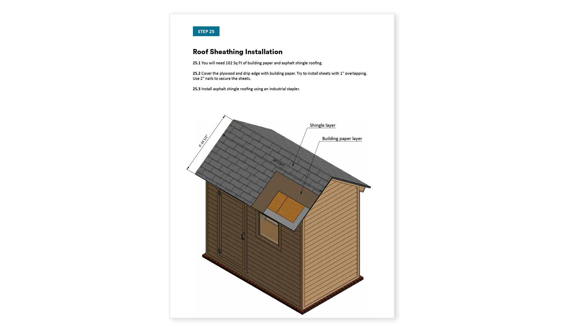 6x10 gable garden shed roof sheathing