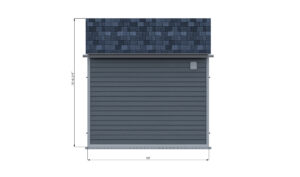 6x10 gable storage shed back side preview