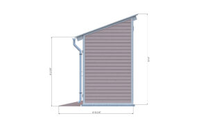 6x10 lean to storage shed left side preview