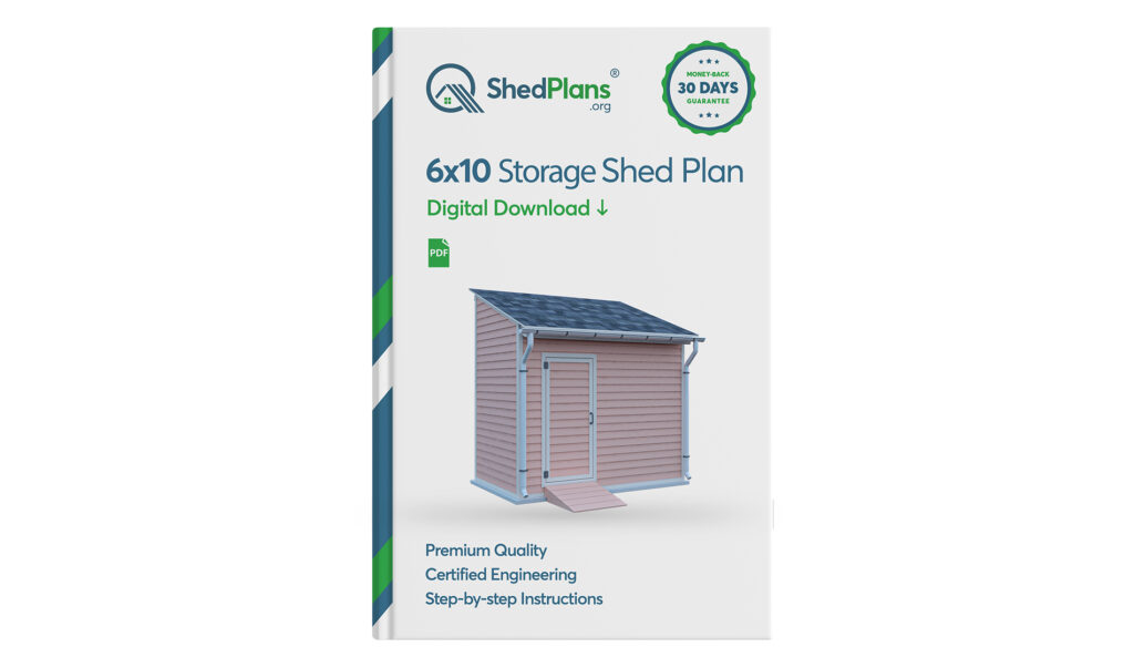 6x10 lean to storage shed plans product