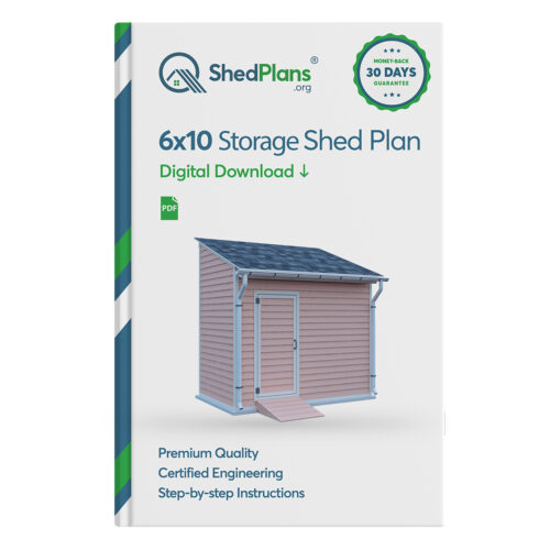 6x10 lean to storage shed plans product