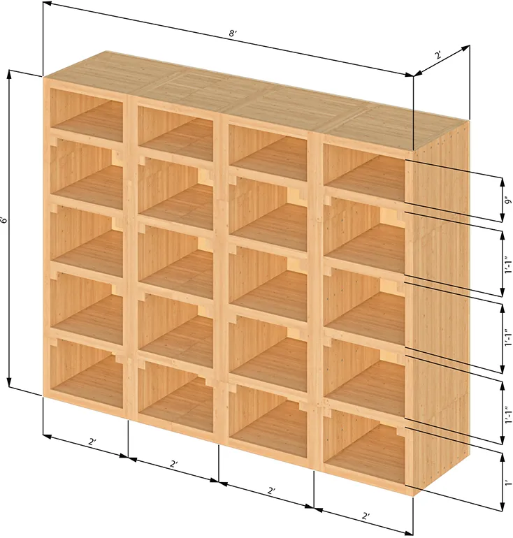 2x8 Garage shelves_specification