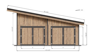 24x24-double-car-garage-shed-right-side-dimensions