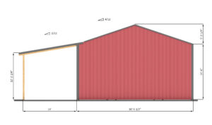 30x40-pole-barn-left-side-dimensions