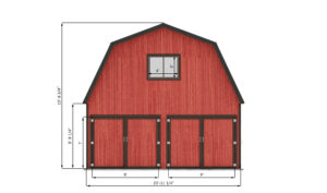 20x20-Gambrel-Roof-Garage-Front-Side-Dimensions