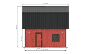 20x20-Gambrel-Roof-Garage-Left-Side-Dimensions