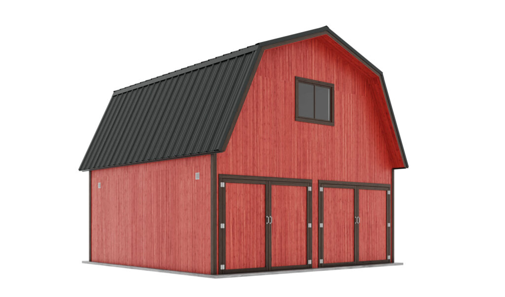20x20-Gambrel-Roof-Garage-with-Loft-View