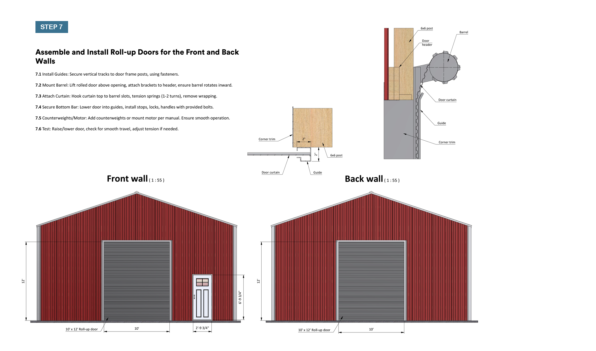 30x50 Pole Barn Plans - Shedplans.org, image size:1900x1118