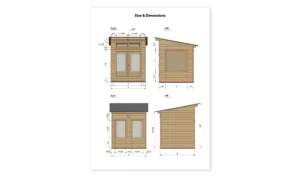 8x8_Modern She Shed Studio_Size and Dimensions