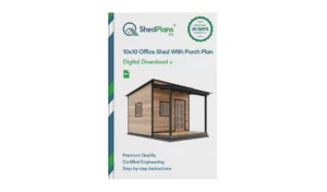 10x10 Office Shed With Porch Product Box