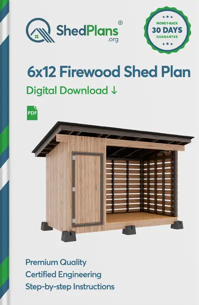 6x12 Firewood Shed Product