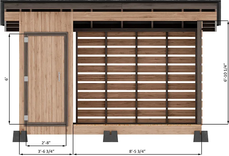 6x12 firewood shed specifications