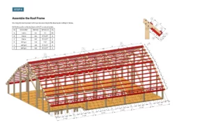 40x60 pole barn roof frame